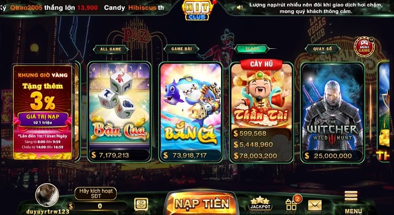 Những dịch vụ cá cược HOT được yêu thích tại Cổng Game Hitclub